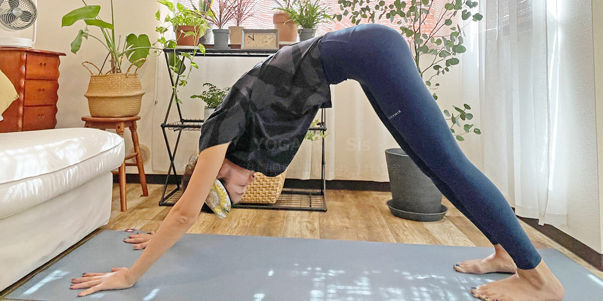 下向きの犬のポーズの注意点腕や肩まわりが辛い場合